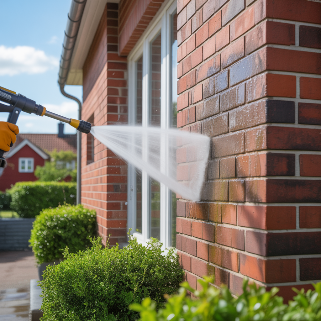 8.Sa rengor du enkelt och effektivt din tegelfasad