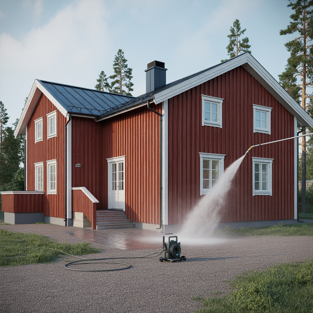 fasadtvatt med hogtryck checklista for tryck och metod