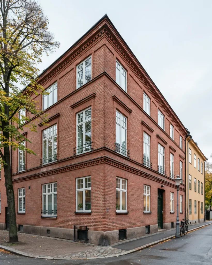 ommurning av tegelfasad p sekelskifteshus i vasastan