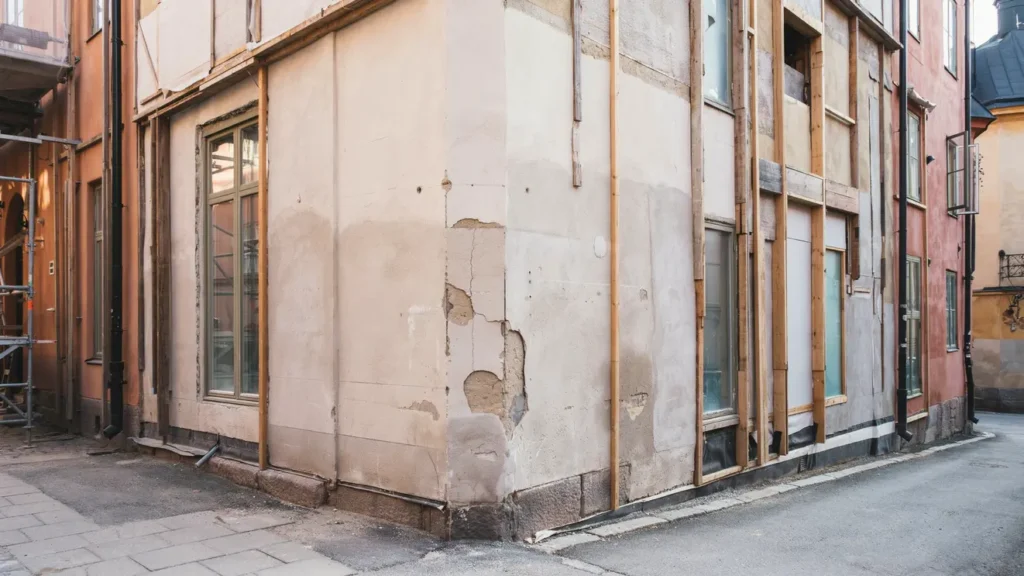 renovering av putsfasad p radhus i vasastan norrmalm